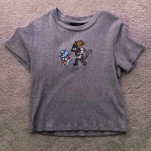 Forever 21 Gray Itchy and Scratchy Shirt